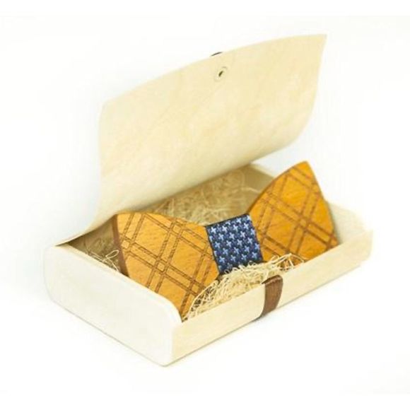 Gorgeous Wood Bowtie Modgoo Blue fathersday - Picture 4 of 6